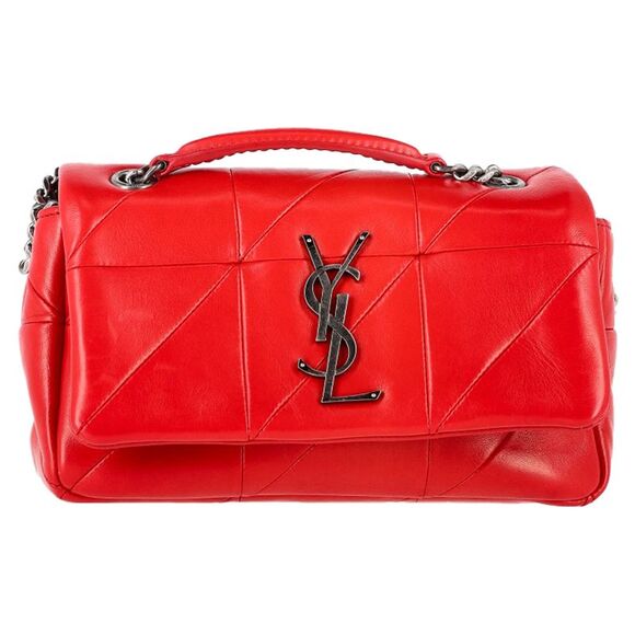 Saint Laurent Small Jamie Flap Shoulder Bag in Red Leather - Picture 1 of 8